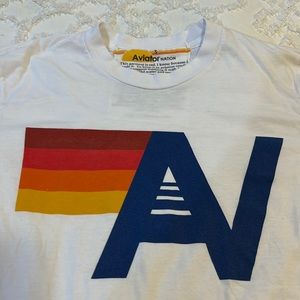 Aviator Nation white T size small